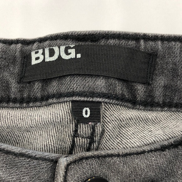 BDG Faded Black Denim Cut Off Shorts - Picture 3 of 4